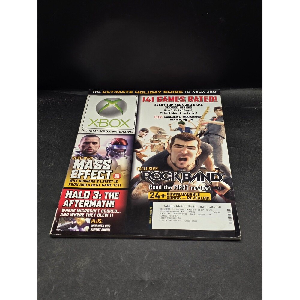 Official Xbox Magazine Holiday 2007 Issue #78 Rock Band Mass Effect Halo 3 Xbox